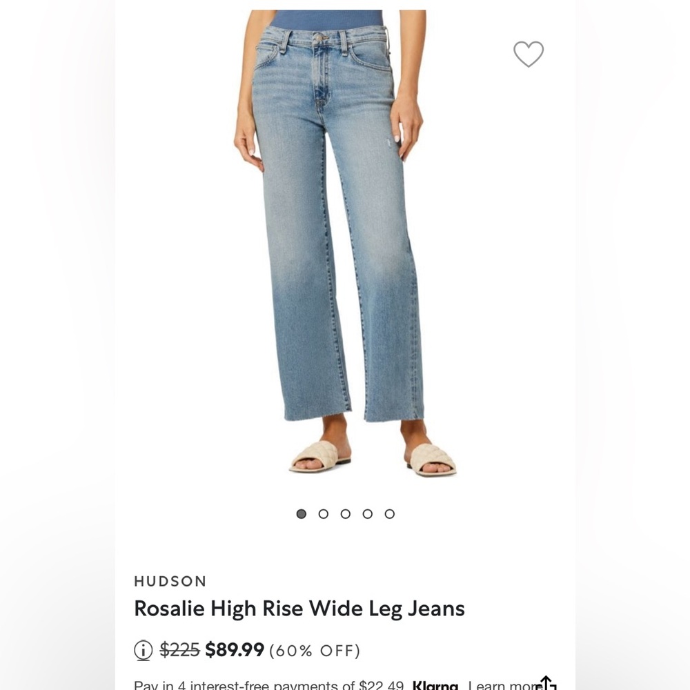 Hudson Jeans Light Blue Wide Leg Jeans